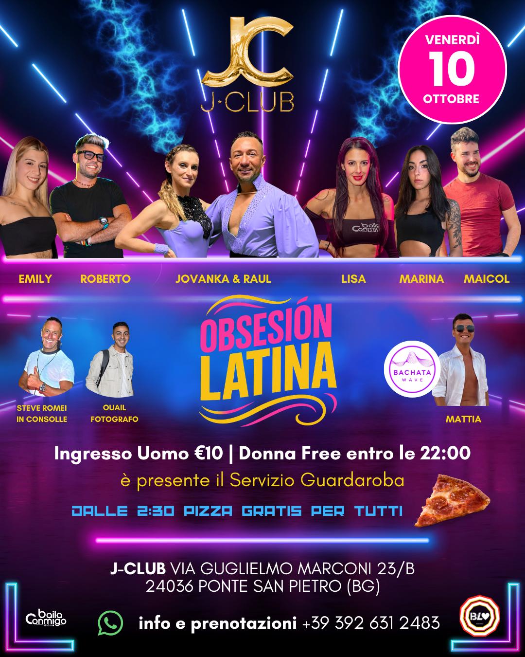 Obsesión Latina: Il Tuo Venerdì Sera al J-Club!
