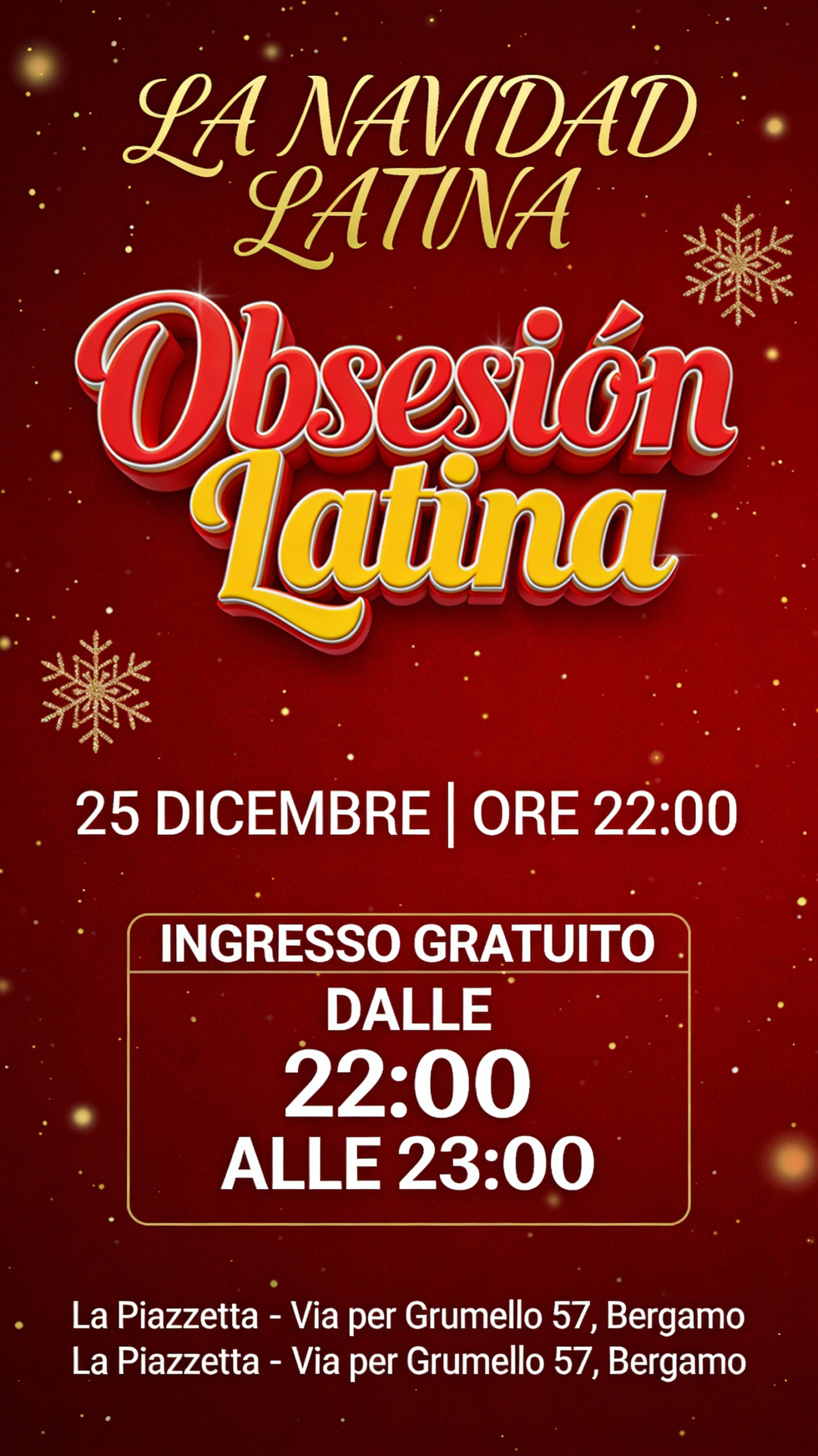 La Navidad Latina Bergamo - Obsesión Latina 25 Dicembre 2025